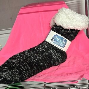 Britt’s Knits Pink Slipper Socks - One Size Fits Most
